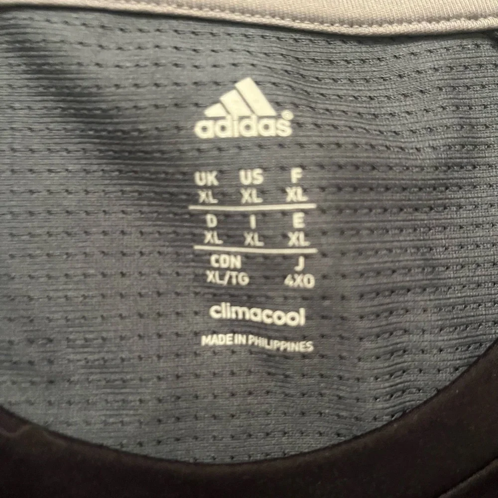 Adidas Men's Black and Gray Tee - Picture 2 of 3